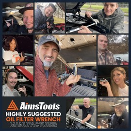 AIMSTOOLS Oil Filter Wrench for 4-21/32" to 5-5/32" (118mm to 130mm), Heavy Duty Universal Oil Filter Removal Tool, For Trucks, Automotives, Cars and Motorhomes