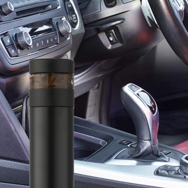 Dreiklang - be smart® Teapot with Strainer Insulated Stainless Steel Flask Thermos Flask with LED Temperature Display, Enjoy Fresh Tea on the Go to Prepare, Tea Cup Drinking Bottle, 400 ml