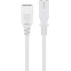 Goobay 97200 Verlängerungskabel C7/C8, 2 m, Weiß