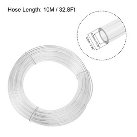 uxcell Pneumatic 10mm OD Polyurethane PU Air Hose Tubing Kit 10 Meters Clear with 14 Pcs Push to Connect Fittings