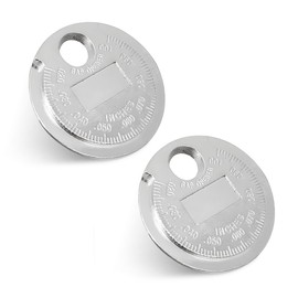 Yourkar 2 PCS Spark Plug Measuring Tool, Measuring Wire Spark Plug Gap Gauge Tool Scaled from 0.020 to 0.100 Inch, Spark Plug Gauge Gap Tool, Universal Gap Measuring Tool Car Accessories
