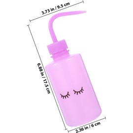 SEWACC 2piezas Botellas de Lavado para Pestañas de Botella de Limpieza Flexible Boca Curva para Limpieza de Pestañas