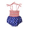 WASAIGOOD Newborn Baby Girl Independence Day Rompers Elastic Straps Tube