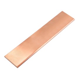 sourcing map Pure Copper Sheet, 15/64" Thickness x 11.8" Length x 1.9" Width Copper Metal Plate Flat Bar Stock (300x50x6mm) for Bus Bar Equipment Grounding DIY Crafts Electrical Projects