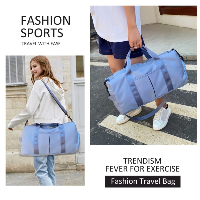 Travel Duffed Tote Bag, Waterproof Fold-able and Expandable Weekender Bag