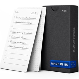 Calli® 50 Premium 3”x 5” To-Do List Planner Cards Made from Uncoated 250g Paper - Daily Planner Notepad Checklist Organizer to Do Notebook(50 Task Cards)