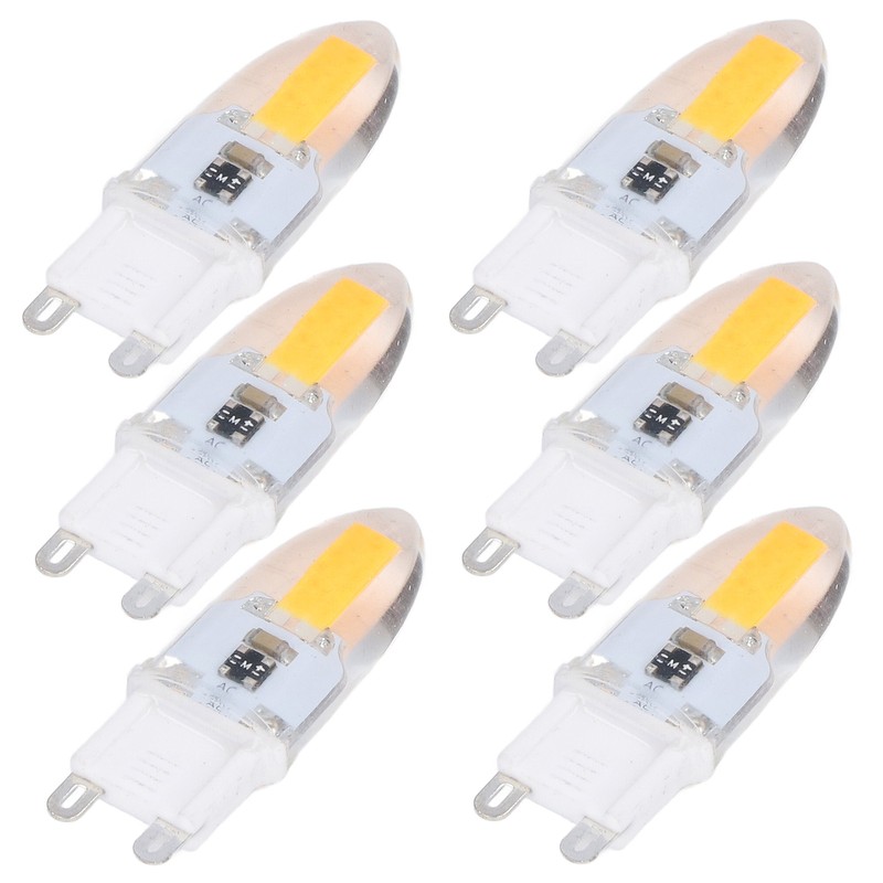 6PCS G9 LED COB Light Bulb 500LM Ceiling Lamp Bulb