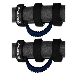 Bartact Roll Bar Grab Handles Jeep Wrangler JL, JK, TJ, YJ, and Jeep Gladiator 1955–2023 Upgrade Metal Buckle, Strong & Durable Paracord Grip Handles for Roll Bar - Black/Midnight