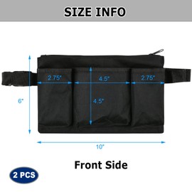 Cosmos 2 Pcs Waist Tool Bag Work Apron Utility Belt, Gardening Pouch Bag Multi-functional Hands Tools Organizer, Adjustable Tool Waist Belt for Woodworking Gardening Waist Tools Storage