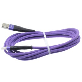 6ft USB Cable Purple Type-C Compatible with Consumer Cellular IRIS Connect, Charger Cord Power Wire USB-C Long