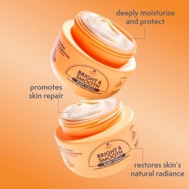 Nature Spell Bright & Smooth Body Cream, Brightening and Hydrating for All Skin Types, with Vitamin C, Fruit AHA, Allantoin, Vegan, 250ml