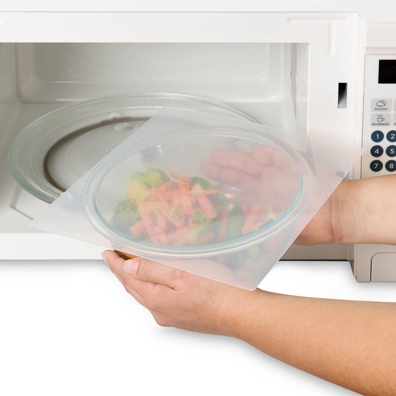 HIC Kitchen Splatter Guards for Microwave, BPA Free, Set of