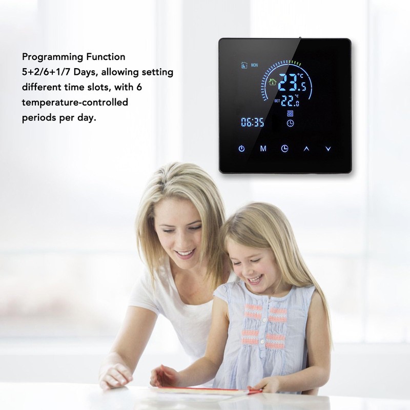 Smart Thermostat, LCD Touch Screen Programmable Digital Thermostat for Electric