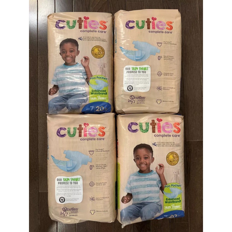 Cuties Case of Cuties Premium Baby Diapers Size 7 (80
