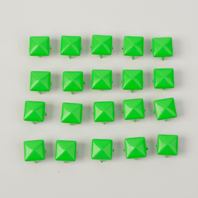 100 PCS Metal Square Rivets with Spikes - Punk Rivet