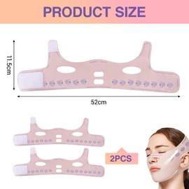 atnayo 2 PCS Adjustable Chin Strap for Sleeping with Jaw Exerciser, V Line Face Lift Mask Band for Men & Women