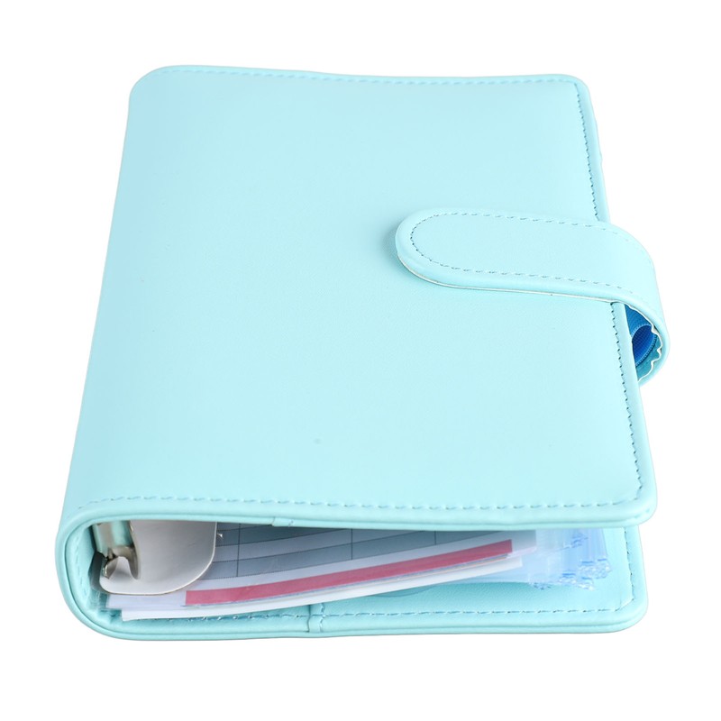 A6 PU Notebook Binder with Transparent Card Pocket Magnet Clasp