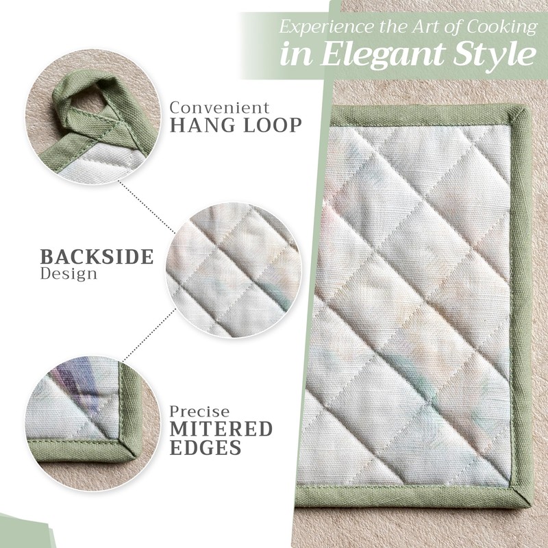 Maison d' Hermine Spring/Summer Set with Oven Gloves and Pot