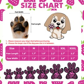PUPTECK Dog Paw Protector Pads Grips Traction Essentials, Stickers Anti-Slip for Senior Dogs Hardwood Floors 36 Pcs, Dog Shoes Booties Socks Replacement, Pink, XL