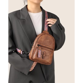 FADEON Mini Sling Bag for Women - Small Crossbody Purse - Designer Sling Purse Cute PU Leather Shoulder Bags