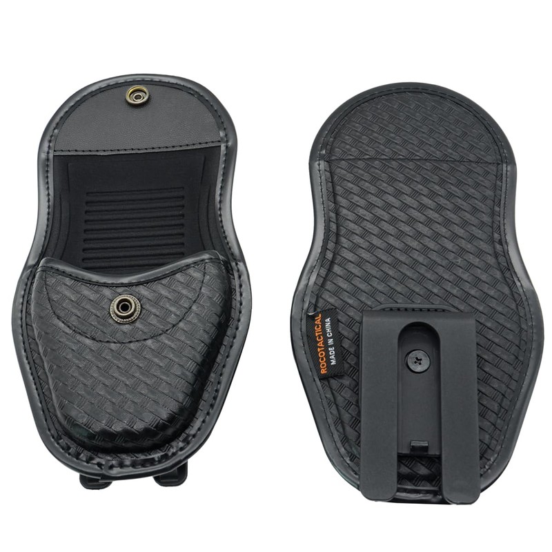 ROCOTACTICAL Hidden Snap Single handcuff case w/360 Degree Rotating Belt