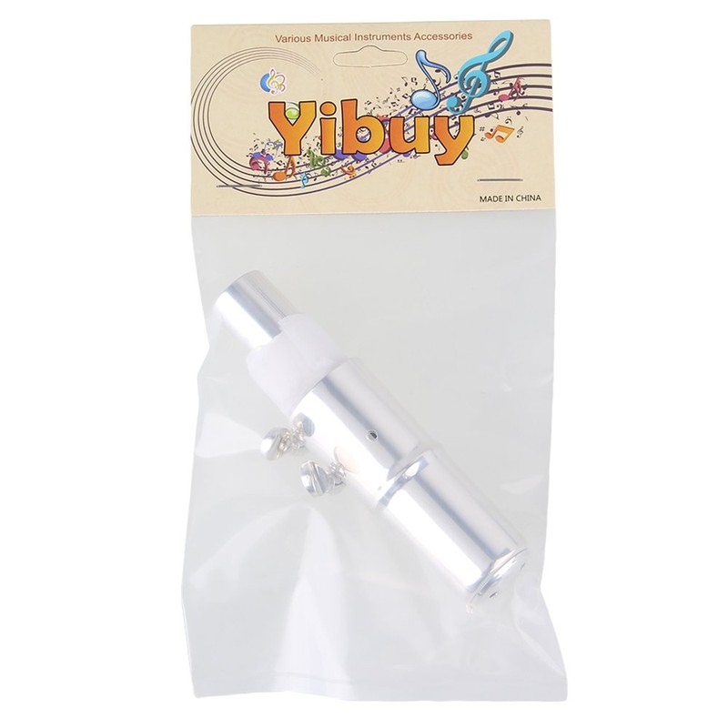 Yibuy Silver #7 Alto Saxophone Mouthpiece with Cap Ligature E