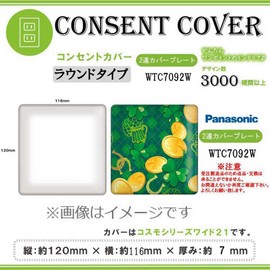 WTC7092W Outlet Cover, Outlet Plate, Cosmo Series Wide 21 Compatible, 2 Row Cover Plate, Happy Clover Fortune, Four-Leaf Clover 019, Outlet Plate, Switch Plate, Stylish Design, Room Change!