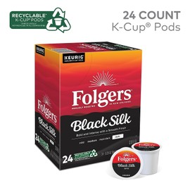 Folgers® Single-Serve Coffee K-Cup® Pods, Black Silk, Carton Of 24
