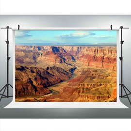 Aerial View of Epic Grand Canyon Photography Backdrop, 9x6FT, Travel Outdoor River Stream Rock Plateau Background, Photo Booth Studio Props LYLU864