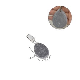 Gativs Tablecloth Weights with Clips, Pack of 8 Tablecloths Weights Outdoor with Steel Grey Stone Tablecloth Weights for Tablecloth Clips Tablecloths Stones Pendant for Family Party Camping