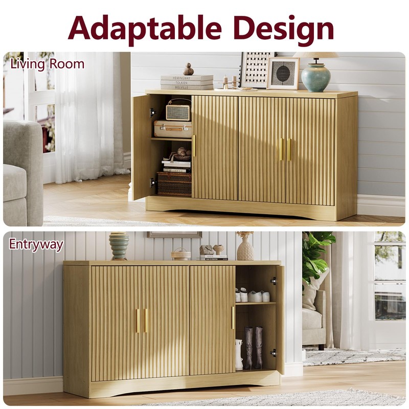 55" Modern Sideboard Buffet Cabinet with Storage for Living Room