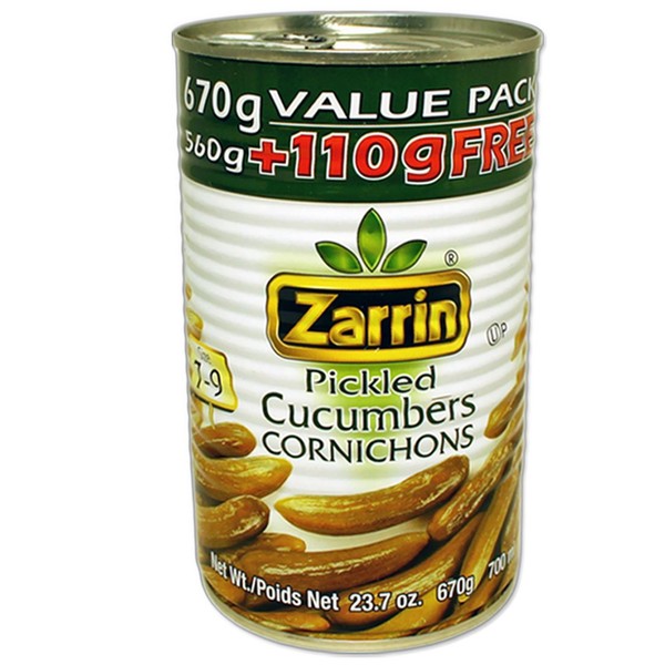 Zarrin - Pickled Cucumbers Cornichons (Pack of 3), 23.7oz/670g each
