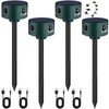 Qualirey 4 Pack Solar Indoor&Outdoor Motion Sensor Alarm Ultrasonic, 360°