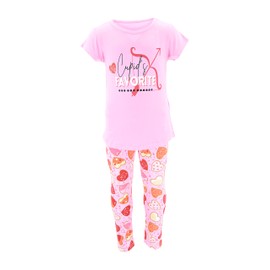 Unique Baby Conjunto de leggings favoritos para el día de San Valentín para niñas, Hearts, 4 Años