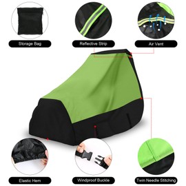 Riding Lawn Mower Cover with Bagger Attachment and ROPS, Universal Fit Decks up to 62", 600D Oxford Cloth Riding Mower Cover with Windproof Buckle for Snow Rain Dust Hail Protection