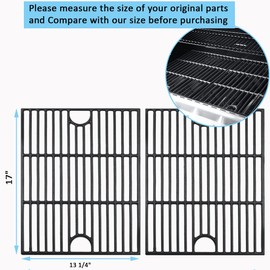 17 Inch Grill Grate for Nexgrill 4 Burner 720-0830H 720-0670A 720-0783E 720-0958A 5 Burner 720-0888N, Cast Iron Cooking Grids for Kenmore 415.16106210 Expert Grill 720-0789H 720-0789C Replacement Part