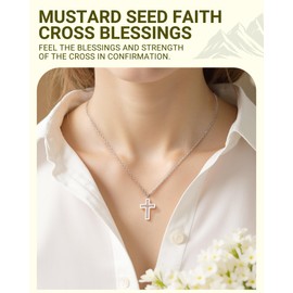 Eryuor Confirmation Gifts for Teen Girls Teenage Catholic Confirmation Sponsor Decorations Gift Ideas Necklace for Women