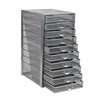 Mind Reader Network Collection, 10-Drawer File Storage, Desk Organizer, Label