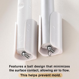 HAVICATO Electric Toothbrush Holder for Bathroom, Wall-Mounted Toothbrush Stand with Self-Adhesive, Compact Bathroom Caddy for Electric Toothbrushes, White, 2 Pack