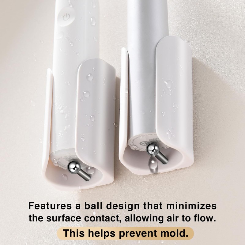 HAVICATO Electric Toothbrush Holder for Bathroom, Wall-Mounted Toothbrush Stand with