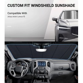 Pigenius Windshield Sun Shade for Lexus IS200t/IS250/IS300/IS350/IS F 2014-2020 - Metallic