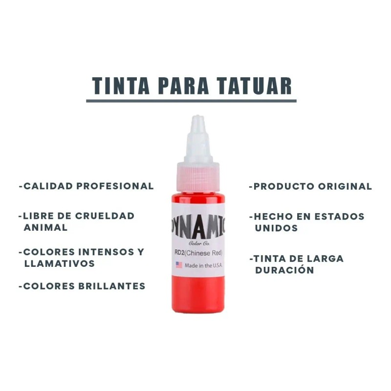 Dynamic - Ink Tinta Color Tattoo Profesional 1oz Tatuaje Pro