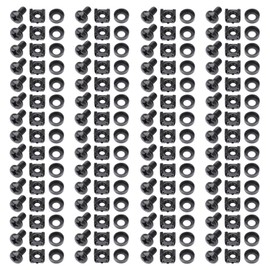 HMF 61060-60 Set of Cage Nuts for 10 or 19 Inch Server Cabinet Network Cabinet, M6 Mounting Screws, Black