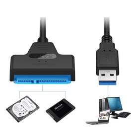 BUBUCAM USB 3.0 to SATA Adapter Cable, SATA to USB 3.0 External Converter for 2.5 Inch HDD SSD Hard Drives