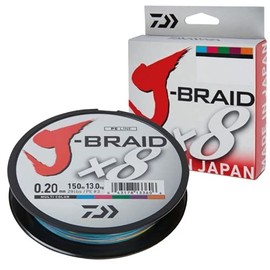 Daiwa J-Braid X8 Multi Color 0.13mm 8.0kg 150m