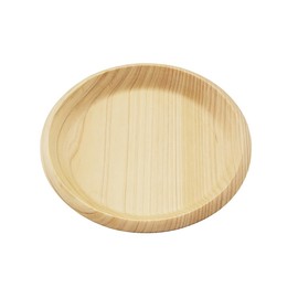Alphax AP-913344 Small Plate, Round, Wood, Diameter 4.7 inches (12 cm), Hinoki Round Plate