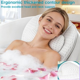 Bath Pillow Bathtub Pillow Luxury Bath Pillows for Tub Neck and Back Suppor
