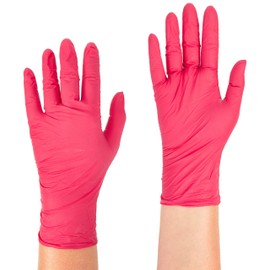 Nitrile Gloves Box of 100 Nitrile Disposable Gloves, Examination Gloves, Powder Free Gloves, Non-Sterile, Latex-Free, Puderfreie and Non-Sterile Gloves Tattoo