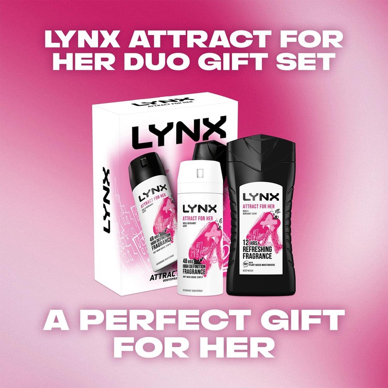Lynx Attract for Her Gift Set, 2 piece in a