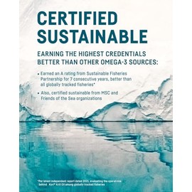 Kori Krill Suplemento de Omega 3 de aceite de krill antártico (EPA y DHA), mejor absorción que el aceite de pescado, 800 mg, 90 cápsulas blandas      